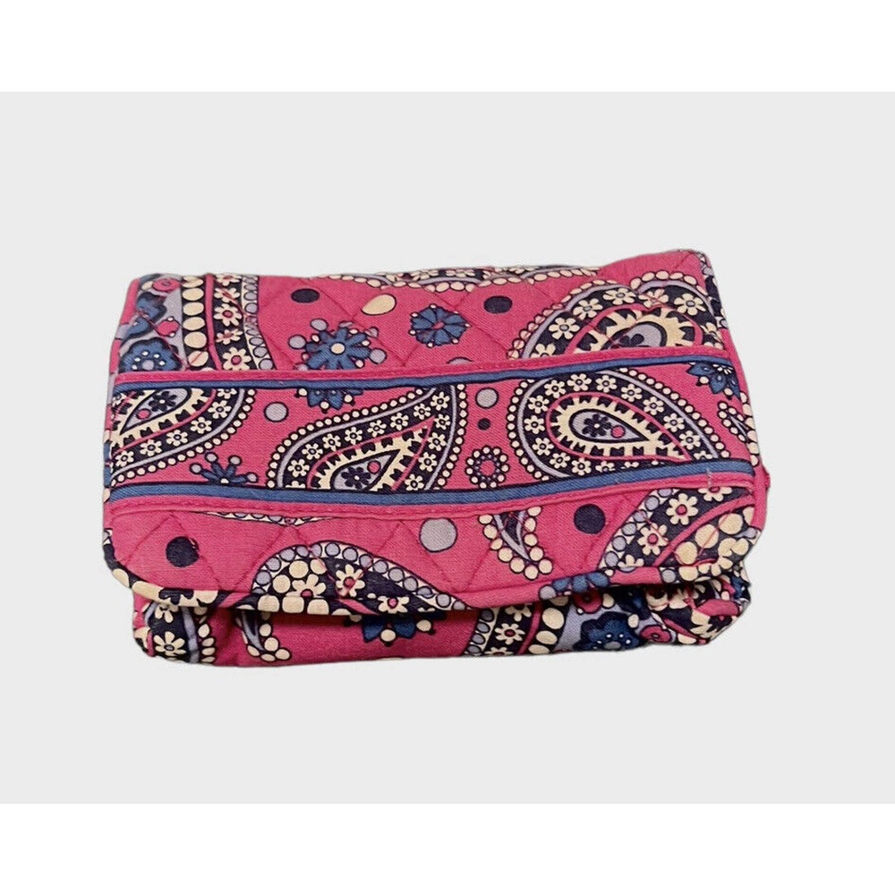 Vera Bradley Wallet Kiss Lock Boysenberry Purple Zipper Snap Small